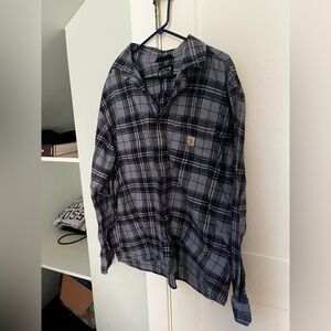 Carhartt Flannel Shirt, Pale Blue (2XL) - great condition